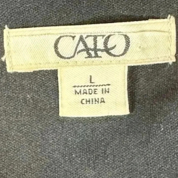 Cato Women's L Striped Knee Length Dress Multicolor Short Sleeve Scoop Neck - Picture 3 of 4